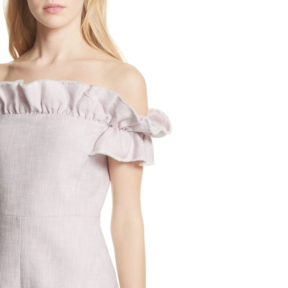 NWT Rebecca Taylor soft pink suit A-line dress, 4 - Picture 5 of 14